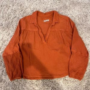 Free People Yucca Double Cloth Top